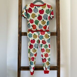 Little Sleepies Apple Print Kids Pajama Set 3T